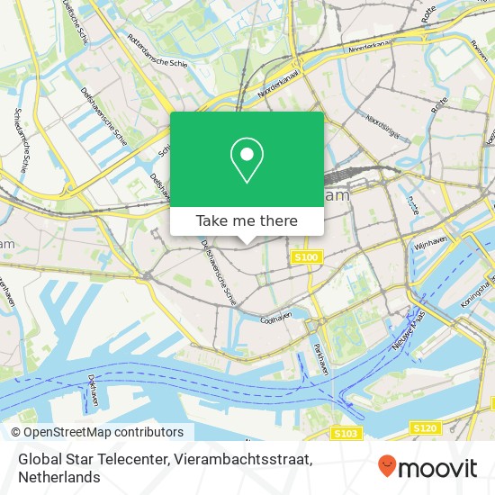 Global Star Telecenter, Vierambachtsstraat map