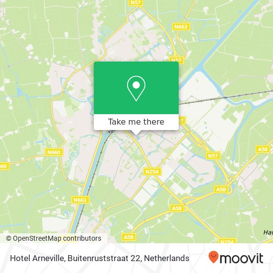 Hotel Arneville, Buitenruststraat 22 map