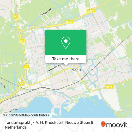 Tandartspraktijk A. H. Krieckaert, Nieuwe Steen 8 Karte