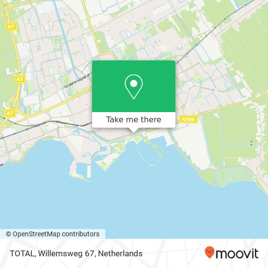 TOTAL, Willemsweg 67 Karte