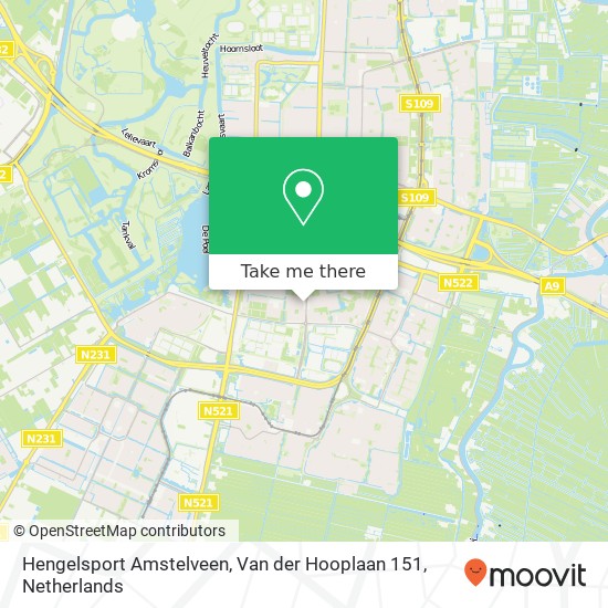 Hengelsport Amstelveen, Van der Hooplaan 151 Karte