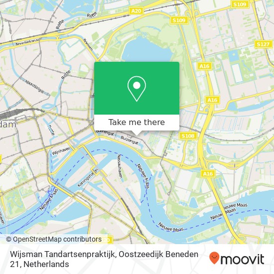 Wijsman Tandartsenpraktijk, Oostzeedijk Beneden 21 map