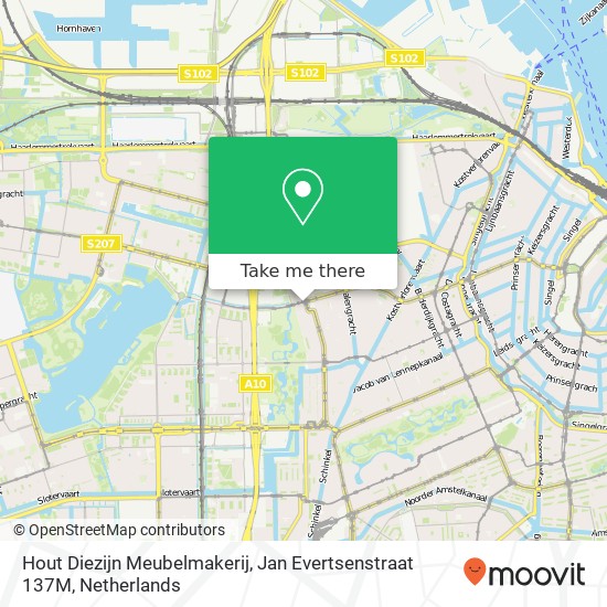 Hout Diezijn Meubelmakerij, Jan Evertsenstraat 137M map