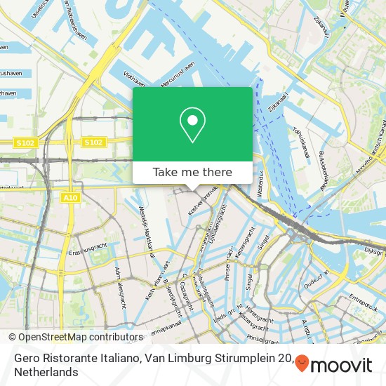 Gero Ristorante Italiano, Van Limburg Stirumplein 20 map