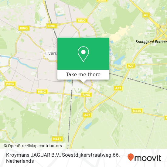 Kroymans JAGUAR B.V., Soestdijkerstraatweg 66 map