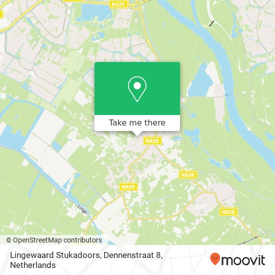 Lingewaard Stukadoors, Dennenstraat 8 map