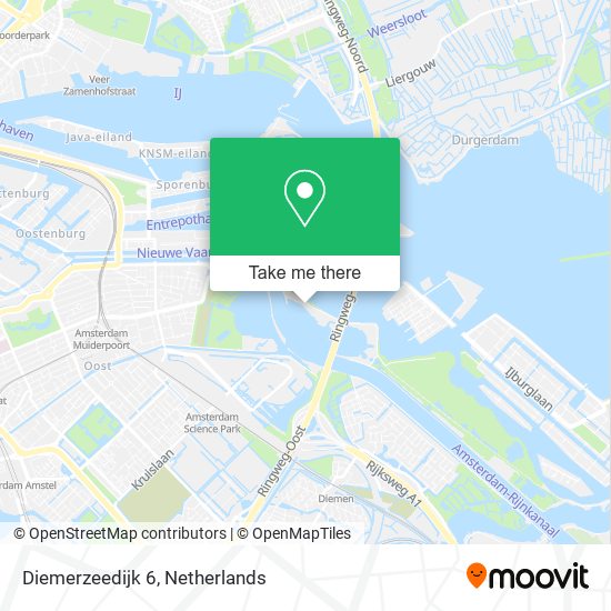 Diemerzeedijk 6 Karte