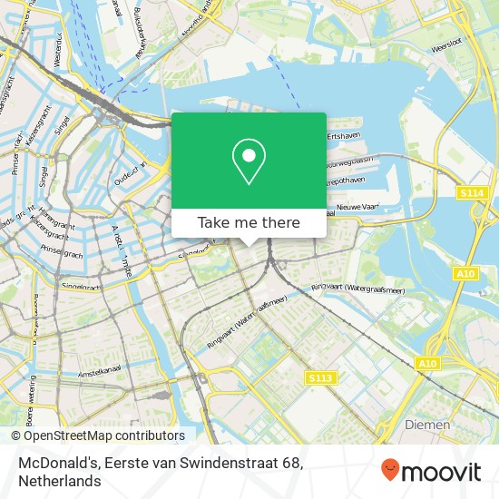 McDonald's, Eerste van Swindenstraat 68 Karte