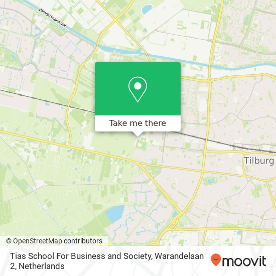 Tias School For Business and Society, Warandelaan 2 map