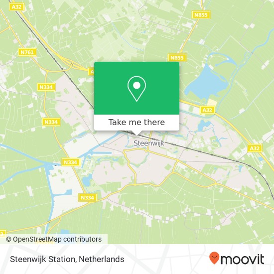 Steenwijk Station map