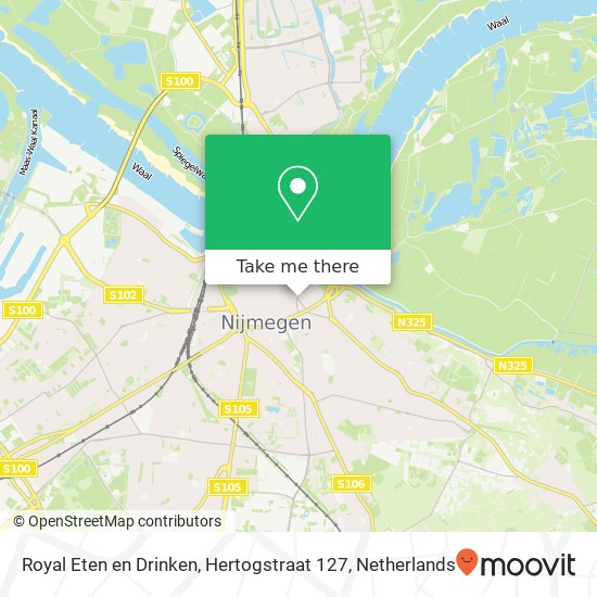 Royal Eten en Drinken, Hertogstraat 127 map