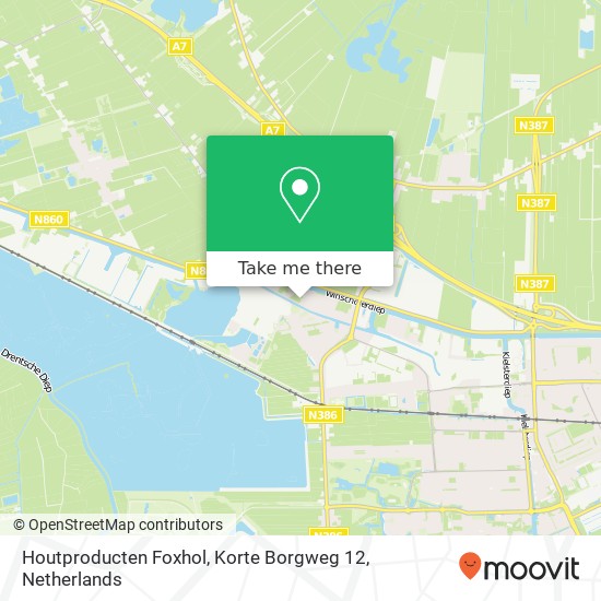 Houtproducten Foxhol, Korte Borgweg 12 map