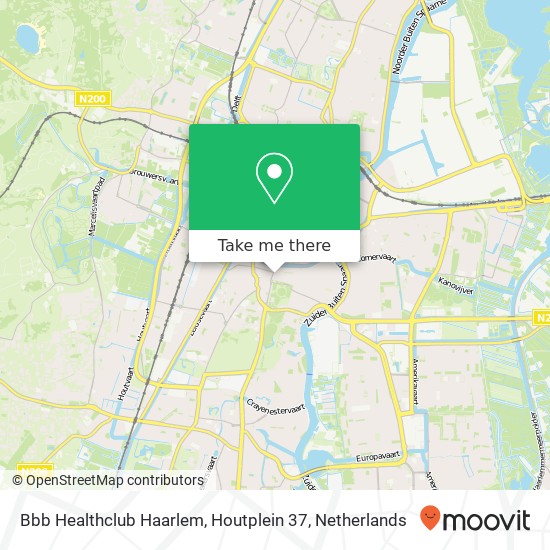 Bbb Healthclub Haarlem, Houtplein 37 map