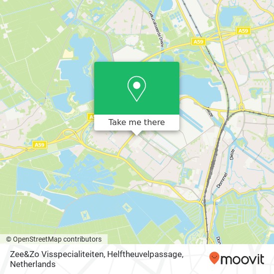Zee&Zo Visspecialiteiten, Helftheuvelpassage Karte