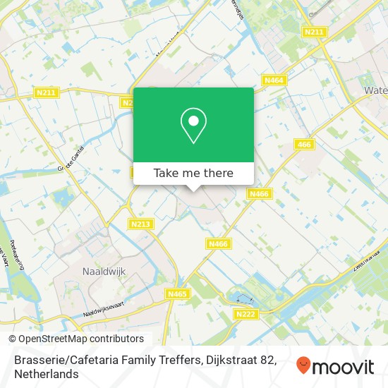 Brasserie / Cafetaria Family Treffers, Dijkstraat 82 map