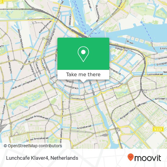 Lunchcafe Klaver4, Utrechtsestraat 69 map