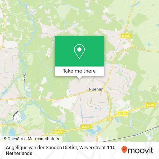 Angelique van der Sanden Dietist, Weverstraat 110 map