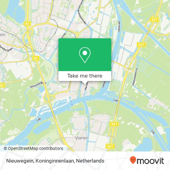 Nieuwegein, Koninginnenlaan Karte