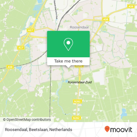 Roosendaal, Beetslaan map