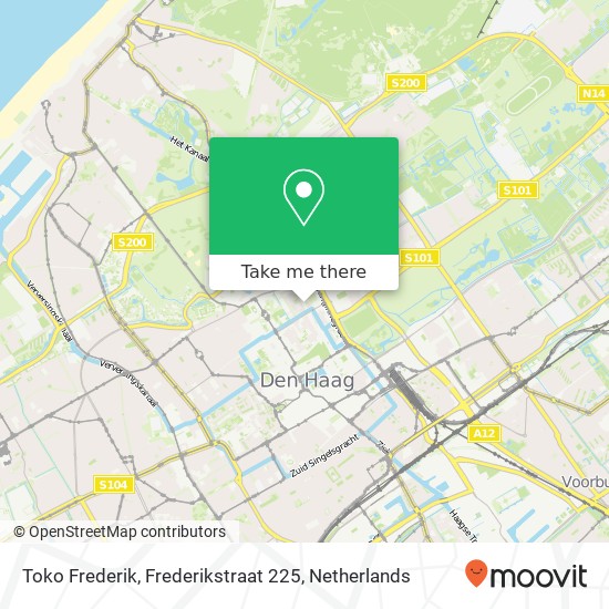 Toko Frederik, Frederikstraat 225 map