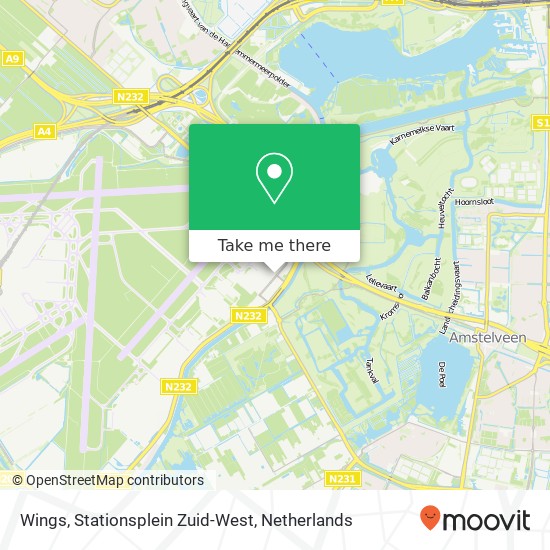 Wings, Stationsplein Zuid-West map