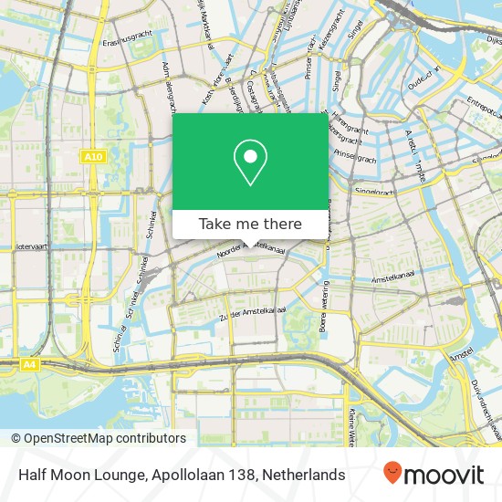 Half Moon Lounge, Apollolaan 138 Karte