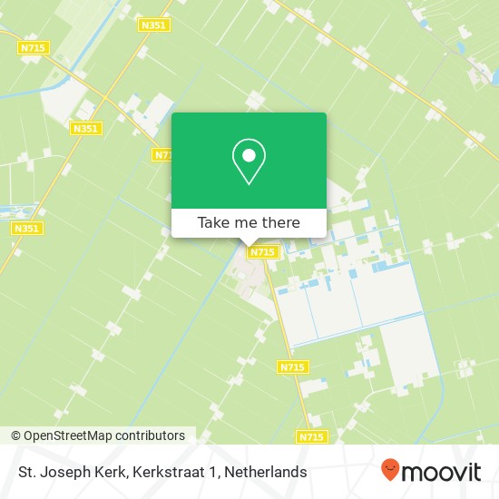 St. Joseph Kerk, Kerkstraat 1 map