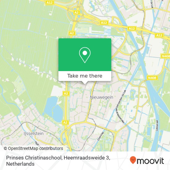 Prinses Christinaschool, Heemraadsweide 3 map