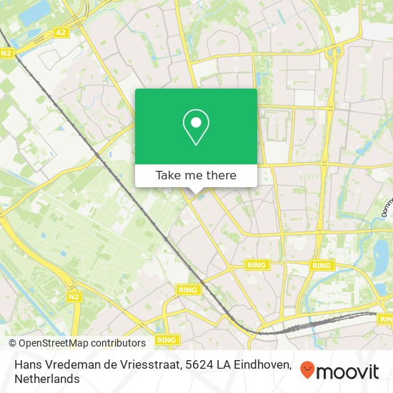 Hans Vredeman de Vriesstraat, 5624 LA Eindhoven map