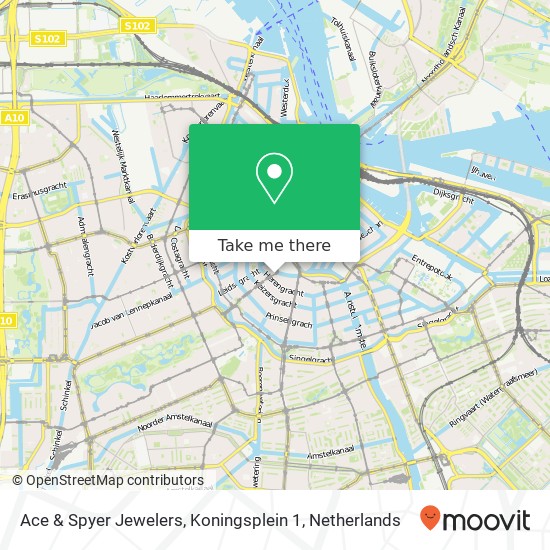 Ace & Spyer Jewelers, Koningsplein 1 map