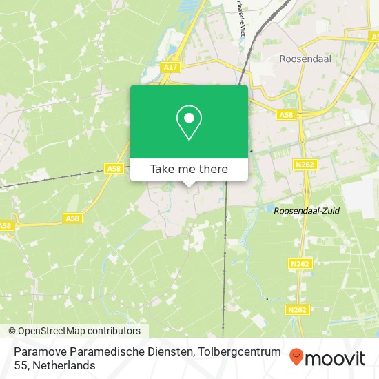 Paramove Paramedische Diensten, Tolbergcentrum 55 Karte