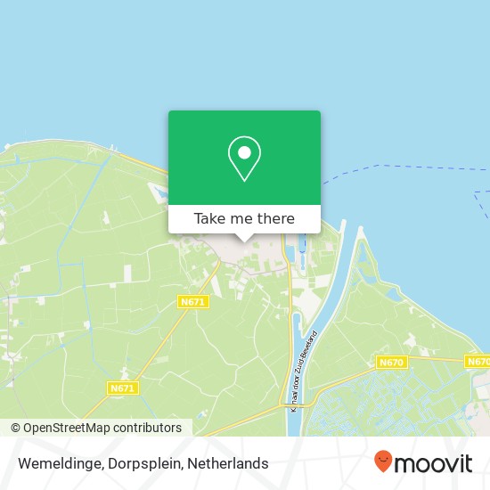 Wemeldinge, Dorpsplein map