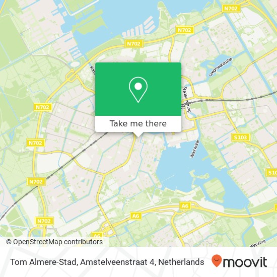 Tom Almere-Stad, Amstelveenstraat 4 Karte