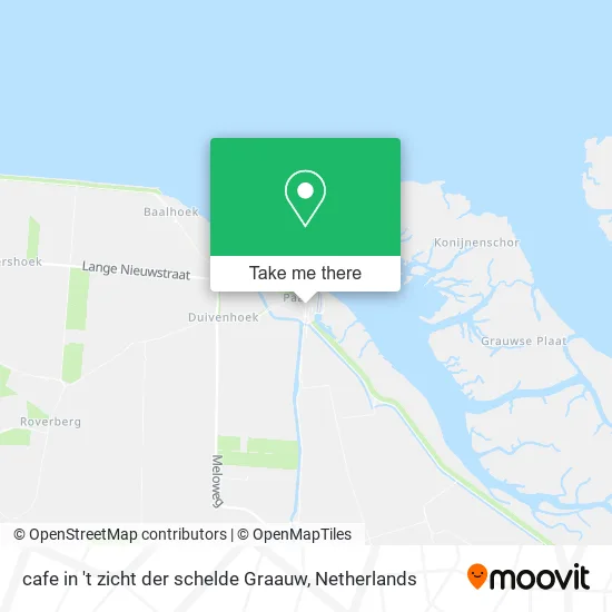 cafe in 't zicht der schelde Graauw map