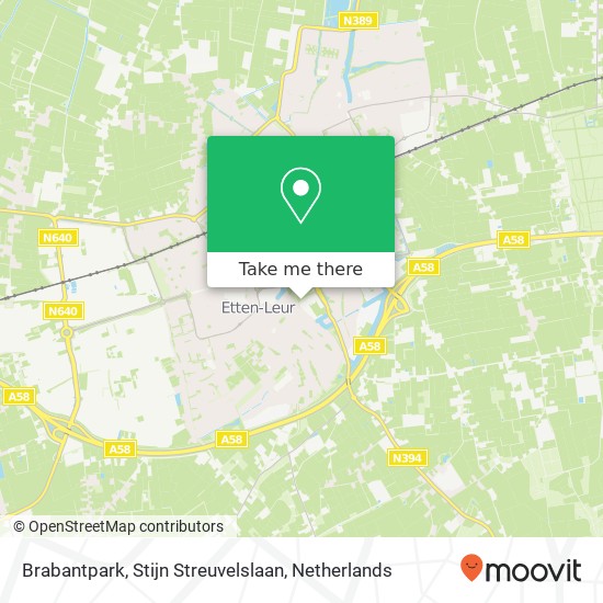 Brabantpark, Stijn Streuvelslaan Karte