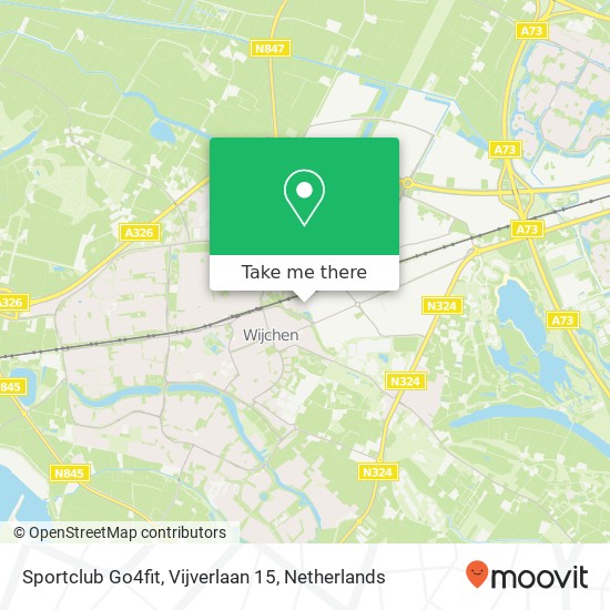 Sportclub Go4fit, Vijverlaan 15 map