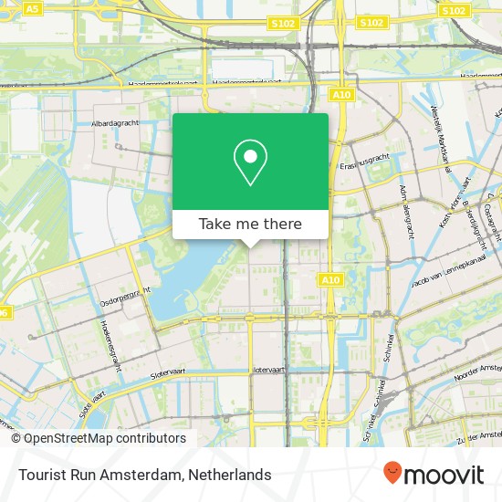Tourist Run Amsterdam map