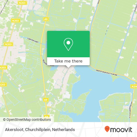 Akersloot, Churchillplein map