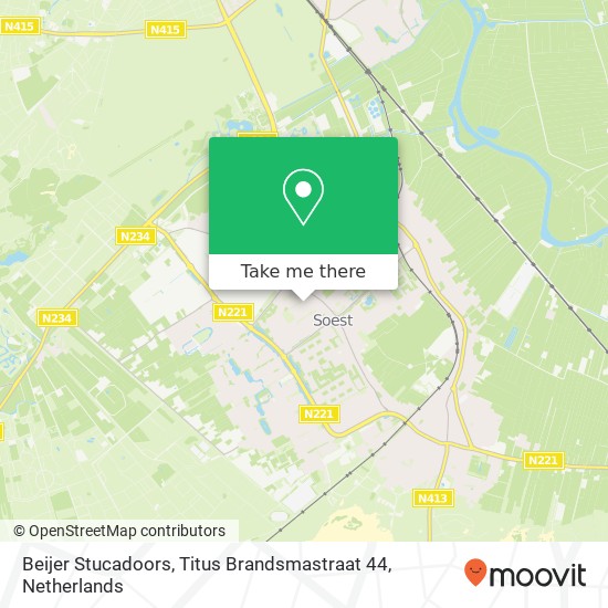 Beijer Stucadoors, Titus Brandsmastraat 44 map