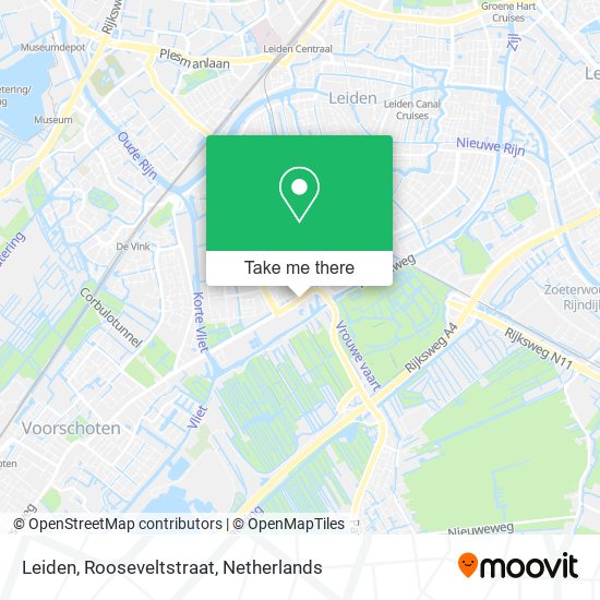 Leiden, Rooseveltstraat Karte