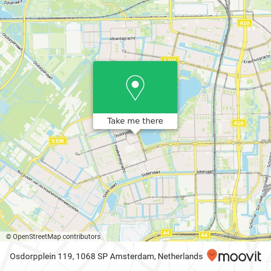 Osdorpplein 119, 1068 SP Amsterdam map