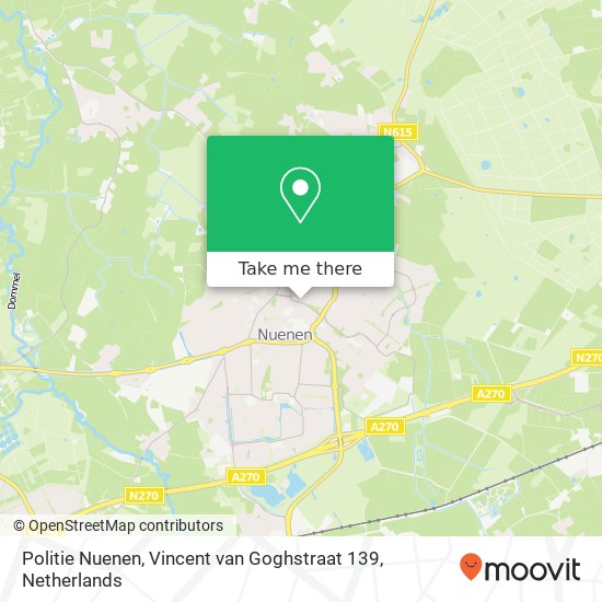 Politie Nuenen, Vincent van Goghstraat 139 map