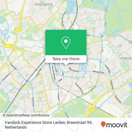 Vandyck Experience Store Leiden, Breestraat 99 Karte