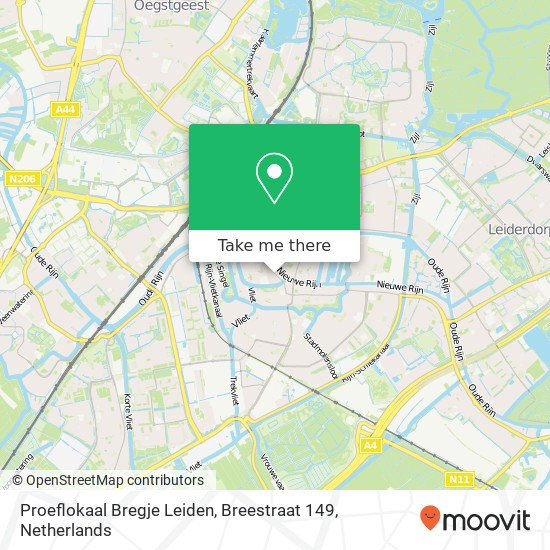 Proeflokaal Bregje Leiden, Breestraat 149 map