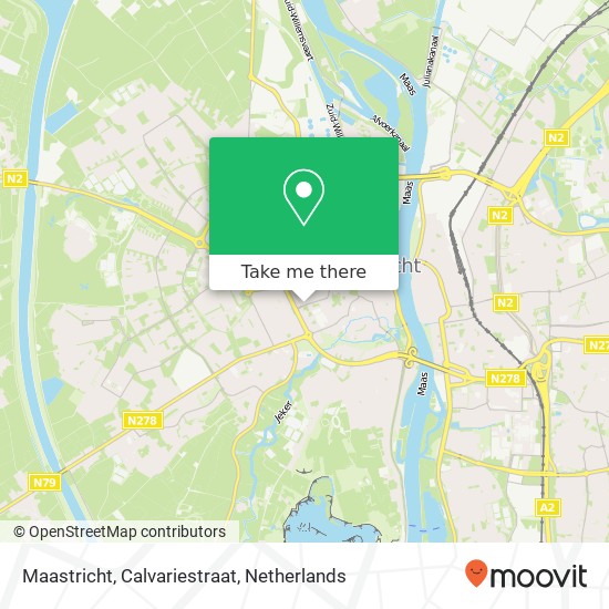 Maastricht, Calvariestraat Karte