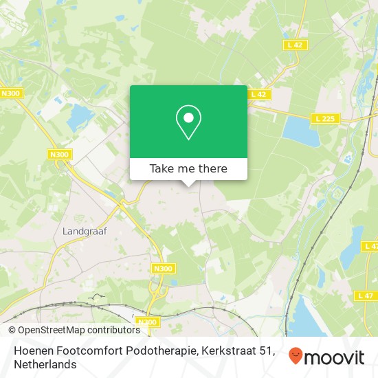 Hoenen Footcomfort Podotherapie, Kerkstraat 51 map