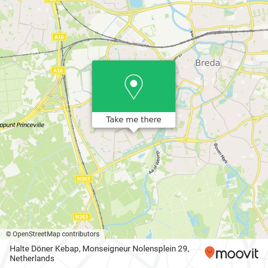 Halte Döner Kebap, Monseigneur Nolensplein 29 map