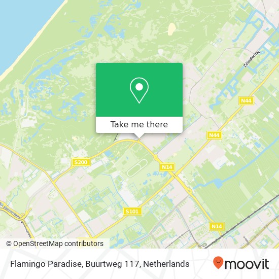 Flamingo Paradise, Buurtweg 117 Karte