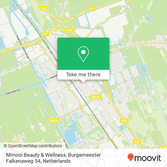 Mmooi Beauty & Wellness, Burgemeester Falkenaweg 54 Karte