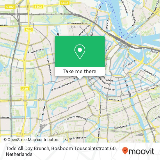 Teds All Day Brunch, Bosboom Toussaintstraat 60 map